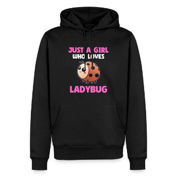 Just A Girl Who Loves Ladybug - Men’s Premium Organic Hoodie - black - Front - Nico (187cm)