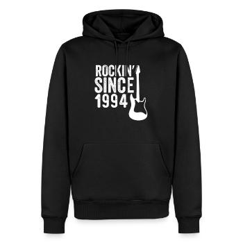 30. Geburtstag - Rockin' Since 1994 - Männer Premium Bio Hoodie - Schwarz - Vorne - Nico (187cm)