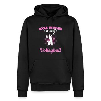 Coole Mädchen Spielen Volleyball - Männer Premium Bio Hoodie - Schwarz - Vorne - Nico (187cm)