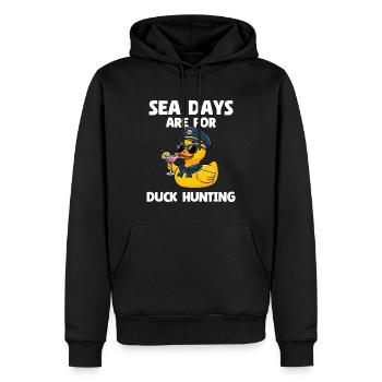Sea Days Are For Duck Hunting - Men’s Premium Organic Hoodie - black - Front - Nico (187cm)