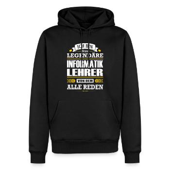 Ich Bin Dieser Legendäre Informatiklehrer Lehrer - Männer Premium Bio Hoodie - Schwarz - Vorne - Nico (187cm)