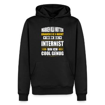 Markenklamotten Brauche Ich Nicht Internist Arzt - Männer Premium Bio Hoodie - Schwarz - Vorne - Nico (187cm)