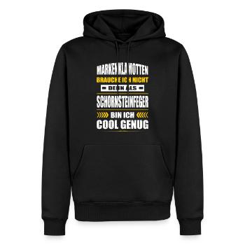 Markenklamotten Brauche Ich Nicht Schornsteinfeger - Männer Premium Bio Hoodie - Schwarz - Vorne - Nico (187cm)