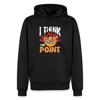 I Think Escargot The Point - Männer Premium Bio Hoodie - Schwarz - Vorne - Nico (187cm)