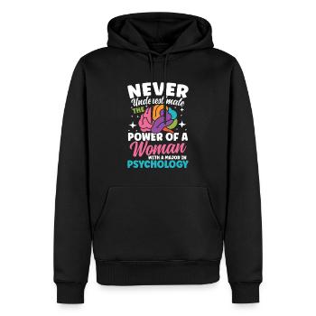 Woman With a Major in Psychology - Männer Premium Bio Hoodie - Schwarz - Vorne - Nico (187cm)