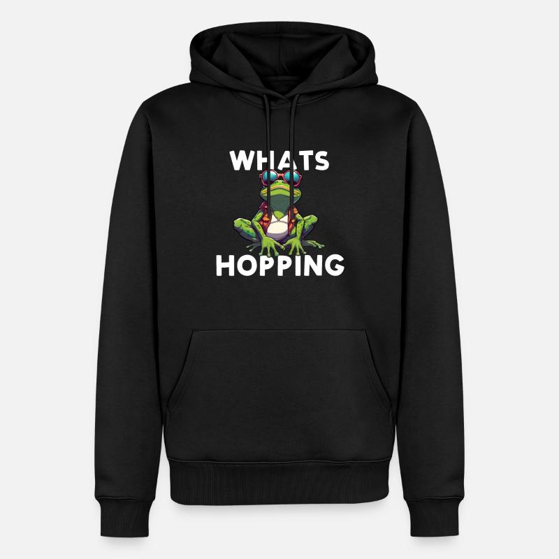 Qu’est-ce qui saute - Sweat à capuche Premium bio Homme - noir