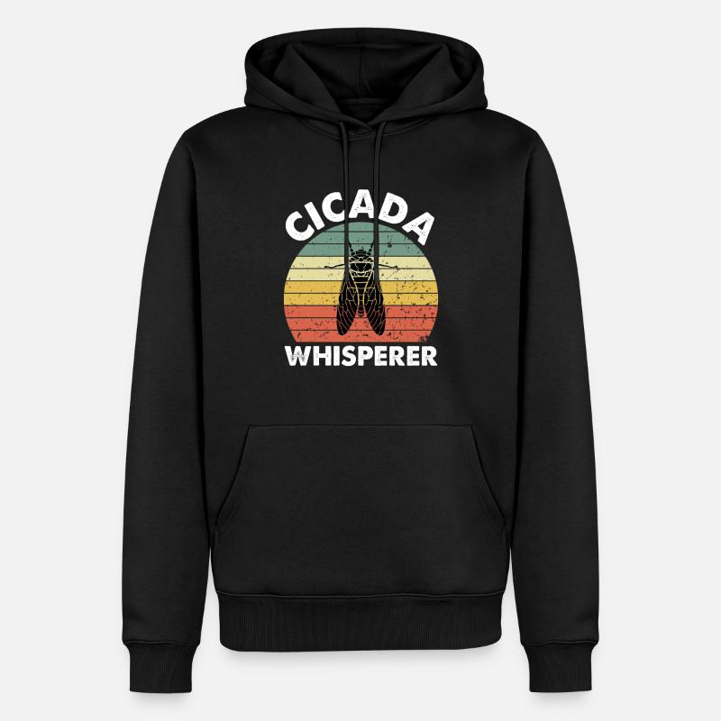 Chuchoteur de cigales - Sweat à capuche Premium bio Homme - noir
