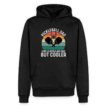 Pickleball Dad Like A Regular Dad But Cooler - Männer Premium Bio Hoodie - Schwarz - Vorne - Nico (187cm)