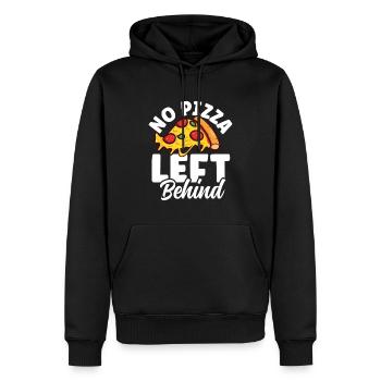No Pizza Left Behind - Männer Premium Bio Hoodie - Schwarz - Vorne - Nico (187cm)