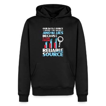 Our Data Source Doesn't Contain Any Anomalies - Männer Premium Bio Hoodie - Schwarz - Vorne - Nico (187cm)