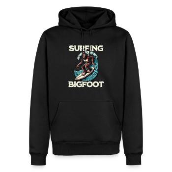 Surf Bigfoot - Sweat à capuche Premium bio Homme - noir - Devant - Nico (187cm)