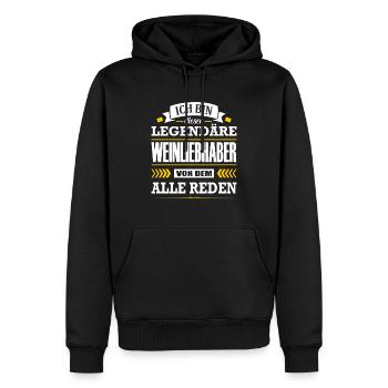 Dieser Legendäre Weinliebhaber Von Dem Alle Reden - Männer Premium Bio Hoodie - Schwarz - Vorne - Nico (187cm)