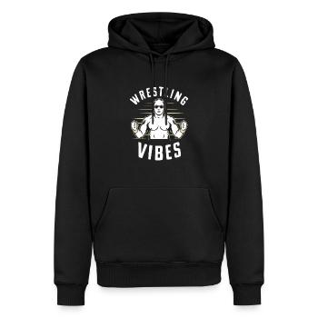 Wrestling Vibes für Ringer Ringer Fans Ringer - Männer Premium Bio Hoodie - Schwarz - Vorne - Nico (187cm)