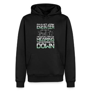 I'm A Network Engineer - Männer Premium Bio Hoodie - Schwarz - Vorne - Nico (187cm)