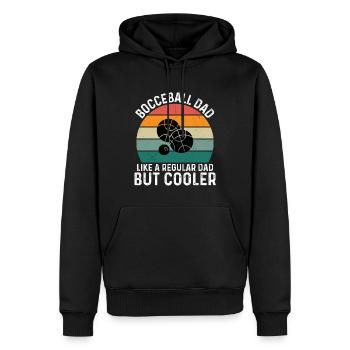 Bocceball Dad Like A Regular Dad But Cooler - Männer Premium Bio Hoodie - Schwarz - Vorne - Nico (187cm)