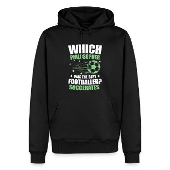 Philosopher Was The Best Footballer Soccerates - Männer Premium Bio Hoodie - Schwarz - Vorne - Nico (187cm)