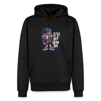 Cooles Mädchen mit blauen Haaren und Sonnenbrille - Männer Premium Bio Hoodie - Schwarz - Vorne - Nico (187cm)