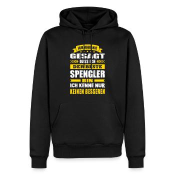 Ich Habe Nie Gesagt Der Beste Spengler - Männer Premium Bio Hoodie - Schwarz - Vorne - Nico (187cm)