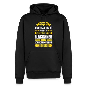 Ich Habe Nie Gesagt Der Beste Flaschner - Männer Premium Bio Hoodie - Schwarz - Vorne - Nico (187cm)