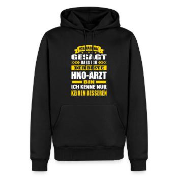 Ich Habe Nie Gesagt Der Beste HNO-Arzt Arzt - Männer Premium Bio Hoodie - Schwarz - Vorne - Nico (187cm)