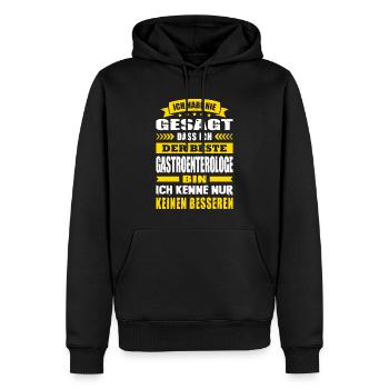 Ich Habe Nie Gesagt Der Beste Gastroenterologe - Männer Premium Bio Hoodie - Schwarz - Vorne - Nico (187cm)