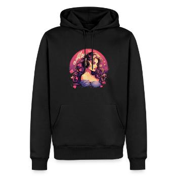 Retro DJ Party Mix für Frauen für einen DJ - Männer Premium Bio Hoodie - Schwarz - Vorne - Nico (187cm)