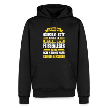 Ich Habe Nie Gesagt Der Beste Fliesenleger Meister - Männer Premium Bio Hoodie - Schwarz - Vorne - Nico (187cm)
