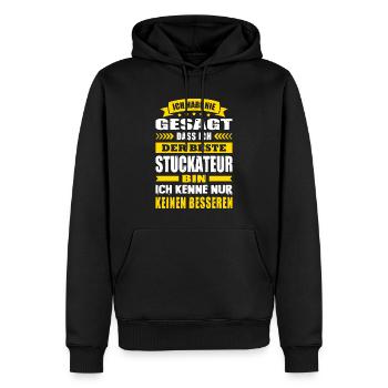 Ich Habe Nie Gesagt Der Beste Stuckateur - Männer Premium Bio Hoodie - Schwarz - Vorne - Nico (187cm)