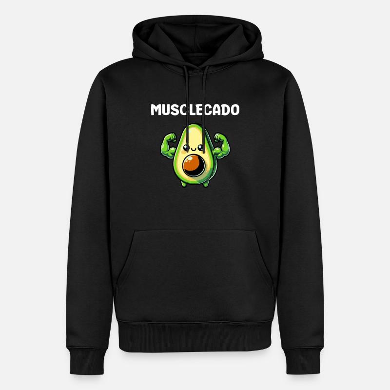Musclecado - Sweat à capuche Premium bio Homme - noir