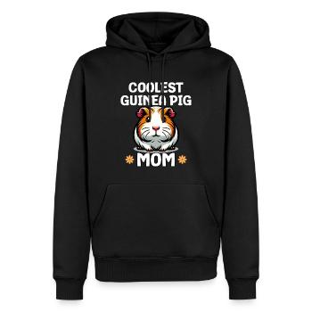 Coolest Guinea Pig Mom - Men’s Premium Organic Hoodie - black - Front - Nico (187cm)