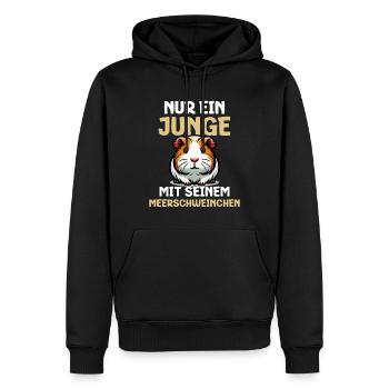 Just a boy with his guinea pig - Men’s Premium Organic Hoodie - black - Front - Nico (187cm)