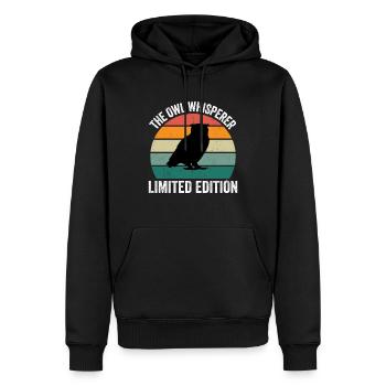 The Owl Whisperer - Männer Premium Bio Hoodie - Schwarz - Vorne - Nico (187cm)