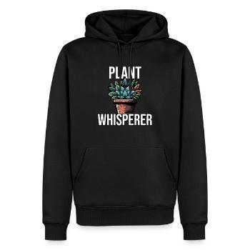 Plant Whisperer - Männer Premium Bio Hoodie - Schwarz - Vorne - Nico (187cm)