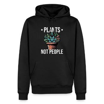 Plants Not People - Männer Premium Bio Hoodie - Schwarz - Vorne - Nico (187cm)