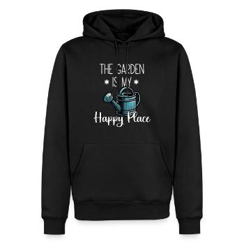 The Garden Is My Happy Place - Männer Premium Bio Hoodie - Schwarz - Vorne - Nico (187cm)