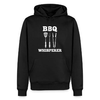 BBQ Whisperer - Men’s Premium Organic Hoodie - black - Front - Nico (187cm)