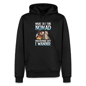 What Did The Philosopher Say I Wander - Männer Premium Bio Hoodie - Schwarz - Vorne - Nico (187cm)