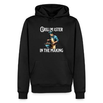 Grillmaster en devenir - Sweat à capuche Premium bio Homme - noir - Devant - Nico (187cm)