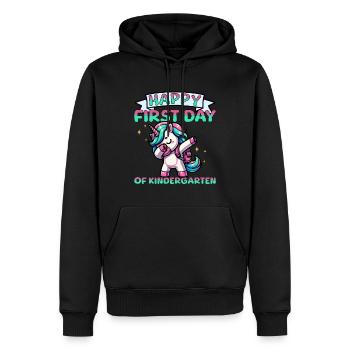 Joyeux premier jour de maternelle - Sweat à capuche Premium bio Homme - noir - Devant - Nico (187cm)