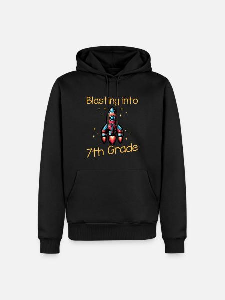 Blasting Into 7th Grade - Men’s Premium Organic Hoodie - black