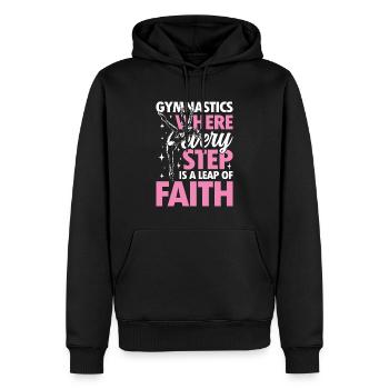 Gymnastics Where Every Step Is A Leap Of Faith - Männer Premium Bio Hoodie - Schwarz - Vorne - Nico (187cm)