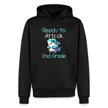 Ready To Attack 2nd Grade - Männer Premium Bio Hoodie - Schwarz - Vorne - Nico (187cm)