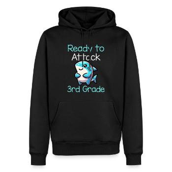 Ready To Attack 3rd Grade - Männer Premium Bio Hoodie - Schwarz - Vorne - Nico (187cm)
