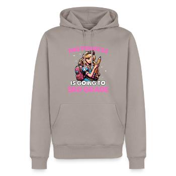 This Princess Is Going To 3rd Grade - Männer Premium Bio Hoodie - Taupe - Vorne - Nico (187cm)