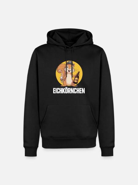 Eichkörnchen Eichhörnchen mit Korn - Männer Premium Bio Hoodie - Schwarz