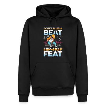 Don't Miss A Beat Hip Hop Feat - Männer Premium Bio Hoodie - Schwarz - Vorne - Nico (187cm)