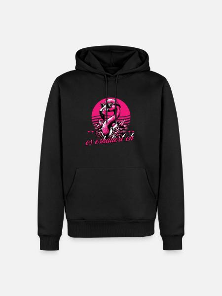 Es eskaliert eh… - Männer Premium Bio Hoodie - Schwarz