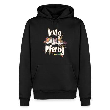 Saufendes Einhorn Völlig Pfertig Design für eine - Männer Premium Bio Hoodie - Schwarz - Vorne - Nico (187cm)