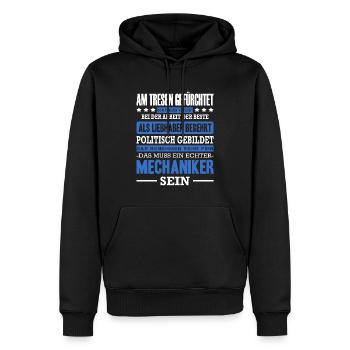 Mechaniker Am Tresen Gefürchtet Mechatroniker Auto - Männer Premium Bio Hoodie - Schwarz - Vorne - Nico (187cm)