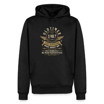 Geburtsjahr 1987 Geburtstag Oldtimer Top Zustand - Männer Premium Bio Hoodie - Schwarz - Vorne - Nico (187cm)
